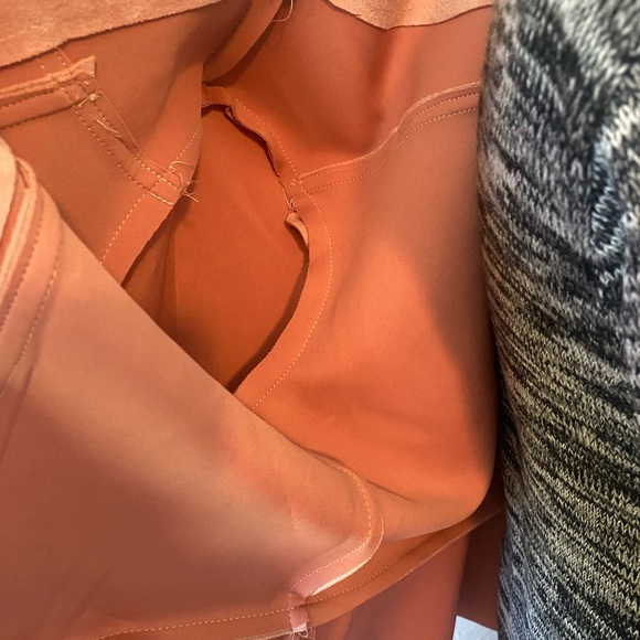 Light Rose Pink Faux Suede Bell Sleeve Jacket - Picture 10 of 12